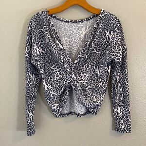 POOF NEW YORK - twist open back long sleeve - NWT